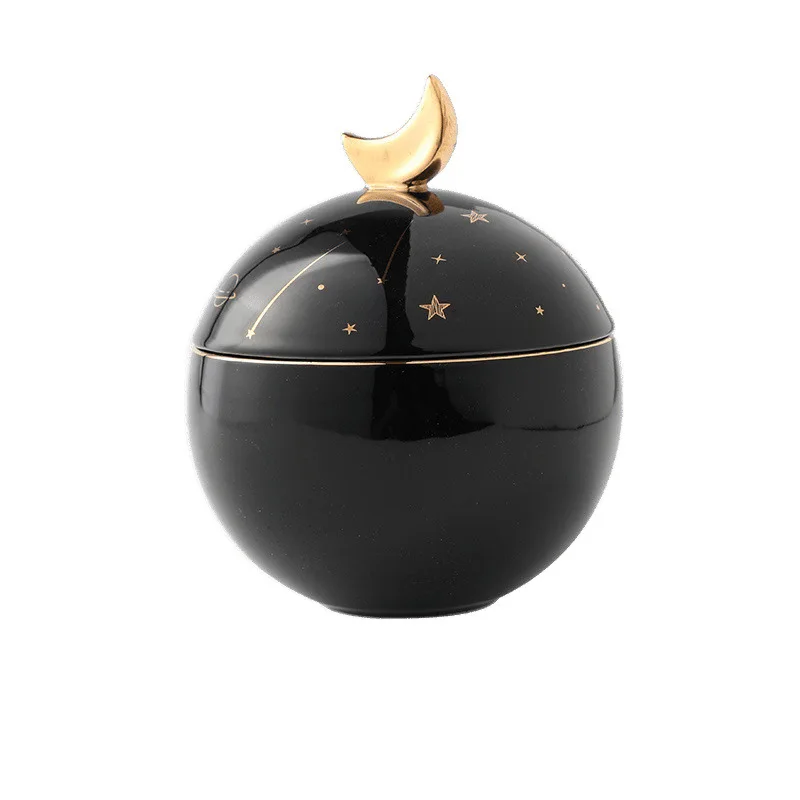 

Pet urn, modern simple Nordic light luxury, sun, moon and stars accompanied by cats and dogs death memorial box collection