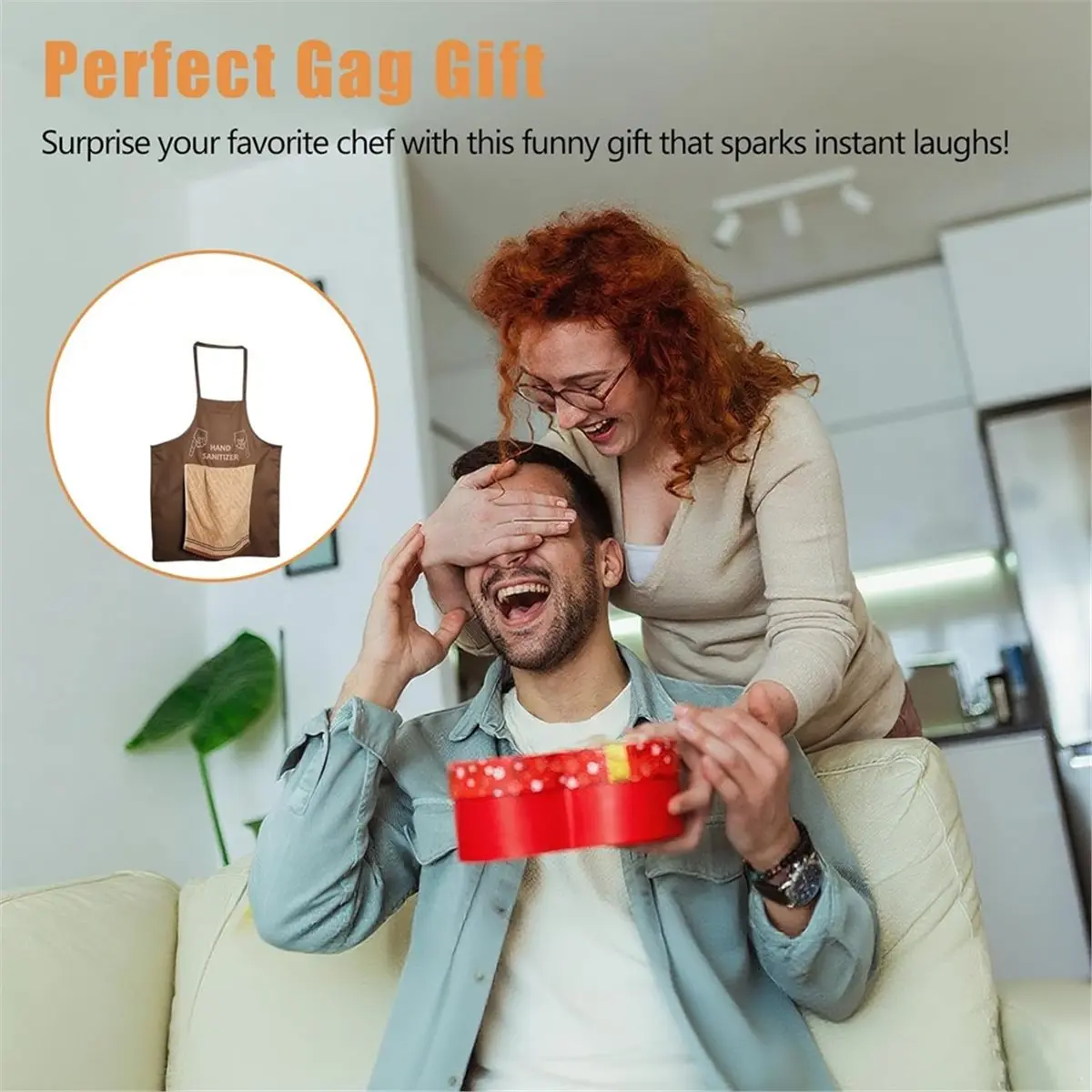 Chef'S Prank Apron,Prank Aprons for Men, the Ultimate Gag Gift Apron, Surprise Hiding