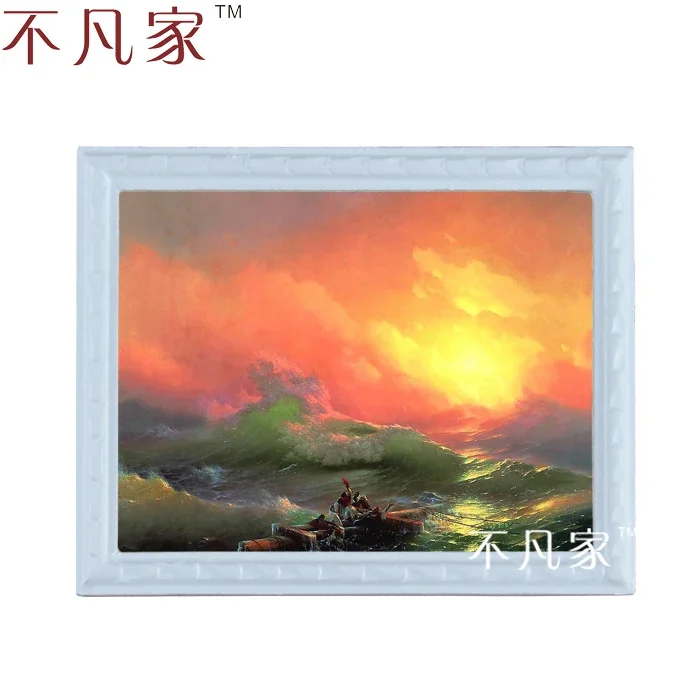 Wholesale dollhouse 1:12 scale miniatue Classical sunset oil painting C-16