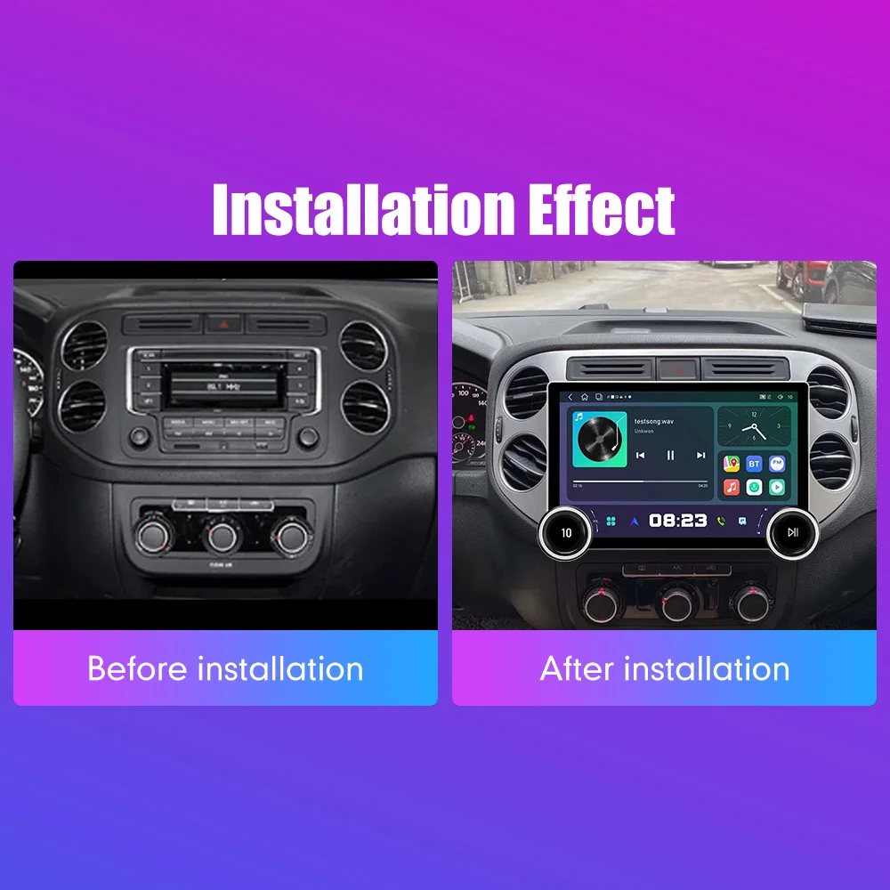 11.8 Inch 2K Double Knobs 2 Din Car Radio For Honda Tiguan 2010-2016 Car Radio DVD Multimedia Video Player Android Auto Carplay