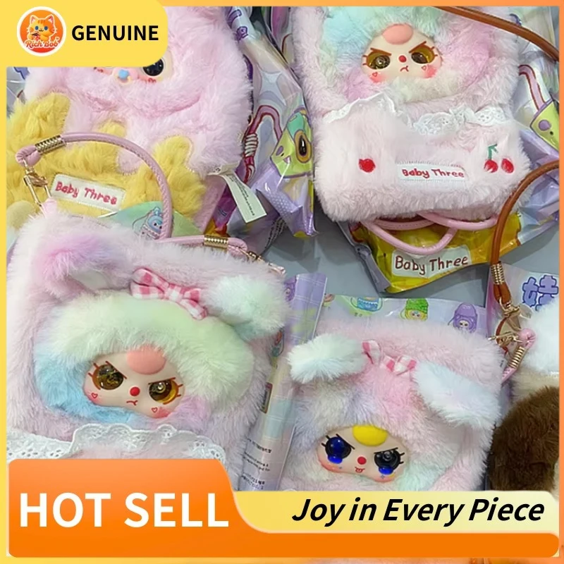 

Genuine Baby Three Mobile Hanging Bag Serie Viny Face Blind Box Mystery Box Anime Decorative bag decor High Quality Girl Gifts