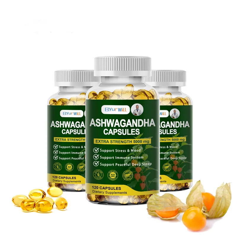 Pure KSM-66 Ashwagandha Extract Capsules Support Stress & Mood Relief, Improving Sleep, Boost Focus & Brain Health Vegetarian