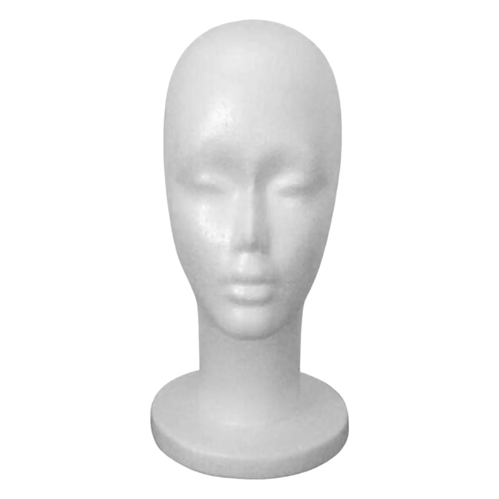Woman Mannequin Head Model Hat Display Stand White Height 29cm