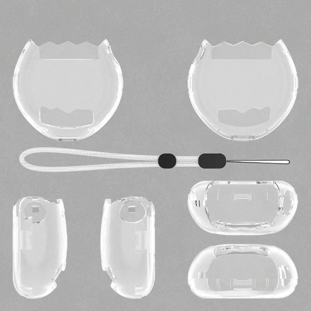 حافظة شفافة لوحدة التحكم في الألعاب Tamagotchi Paradise غطاء حماية مقاوم للماء والأوساخ مع حبل قصير #2