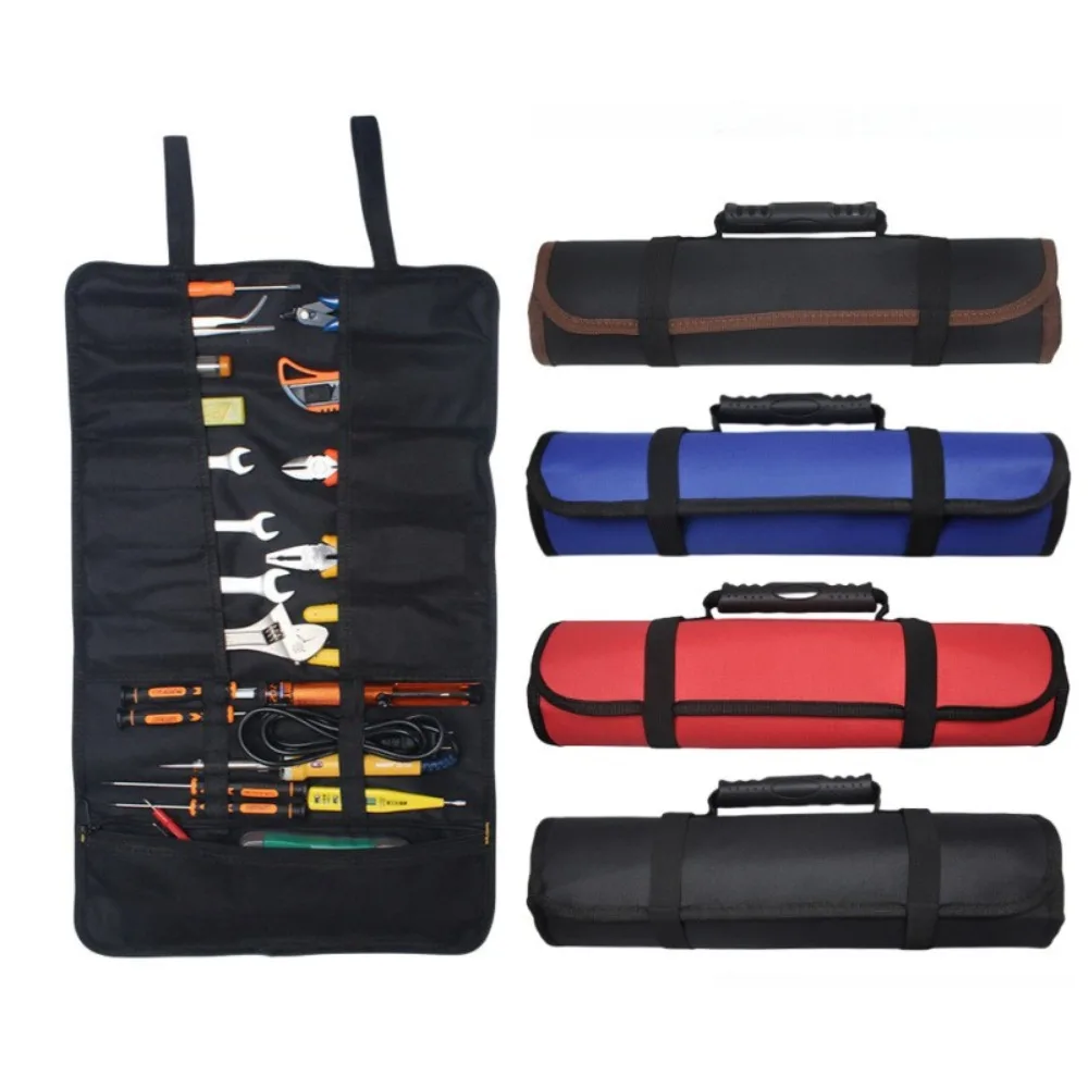

22 Pockets Oxford Canvas Folding Wrench Roll Storage Tools Bag Waterproof Hand Roller Electrician Multi Tools Organizer Bags