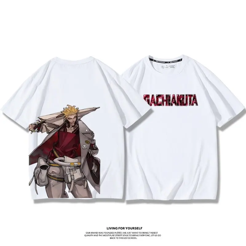 Oversized Y2k Streetwear GACHIAKUTA Enjin Cleaners Print T-shirt Women Men Short Sleeves Hip Hop Harajuku Female Male Clothing