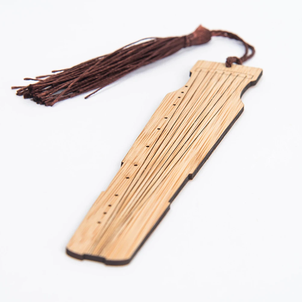 12-teiliges Guqin-Lesezeichen im chinesischen Stil, kreative Lesezeichen, modisch, schick, stilvoll, Bambus, klassisch