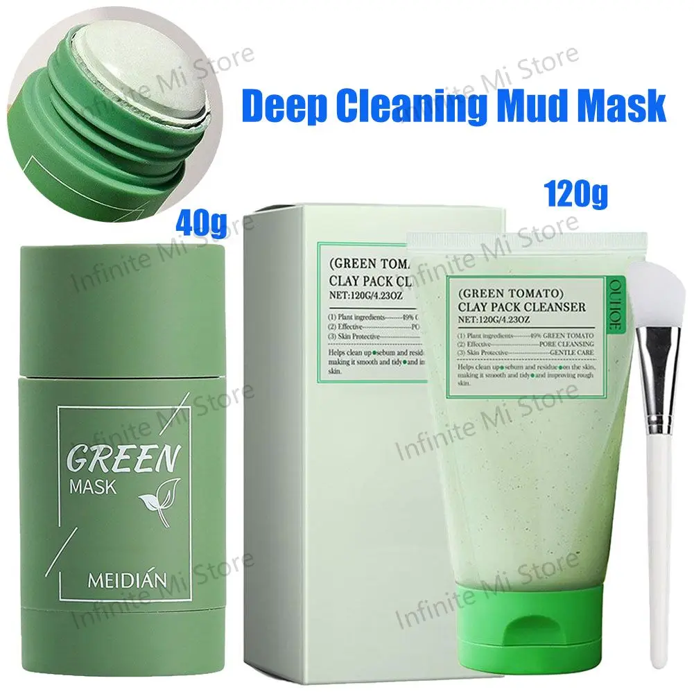 Green Tomato Mud Mask Moisturizing Pore Cleansing Refreshing Deeply Hydrating Nourishing Smoothing Facial Skin Care