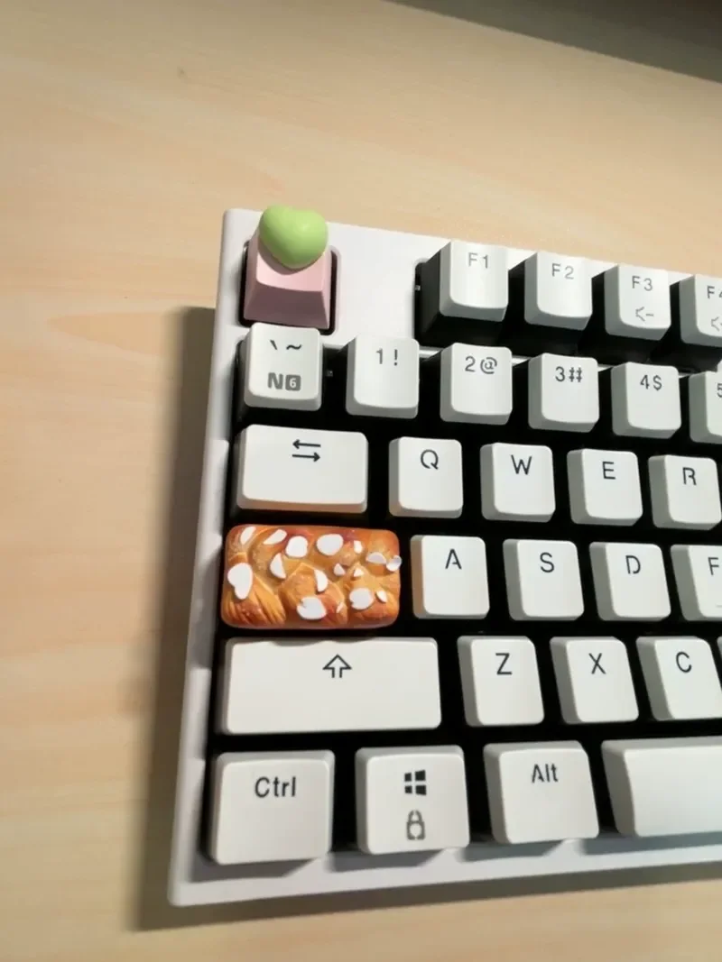 

Food Theme Keycaps Mechanical Keyboard Resin Customized Cartoon Cute Bread Keyboard Keycaps Gaming Accessories Holiday Gift
