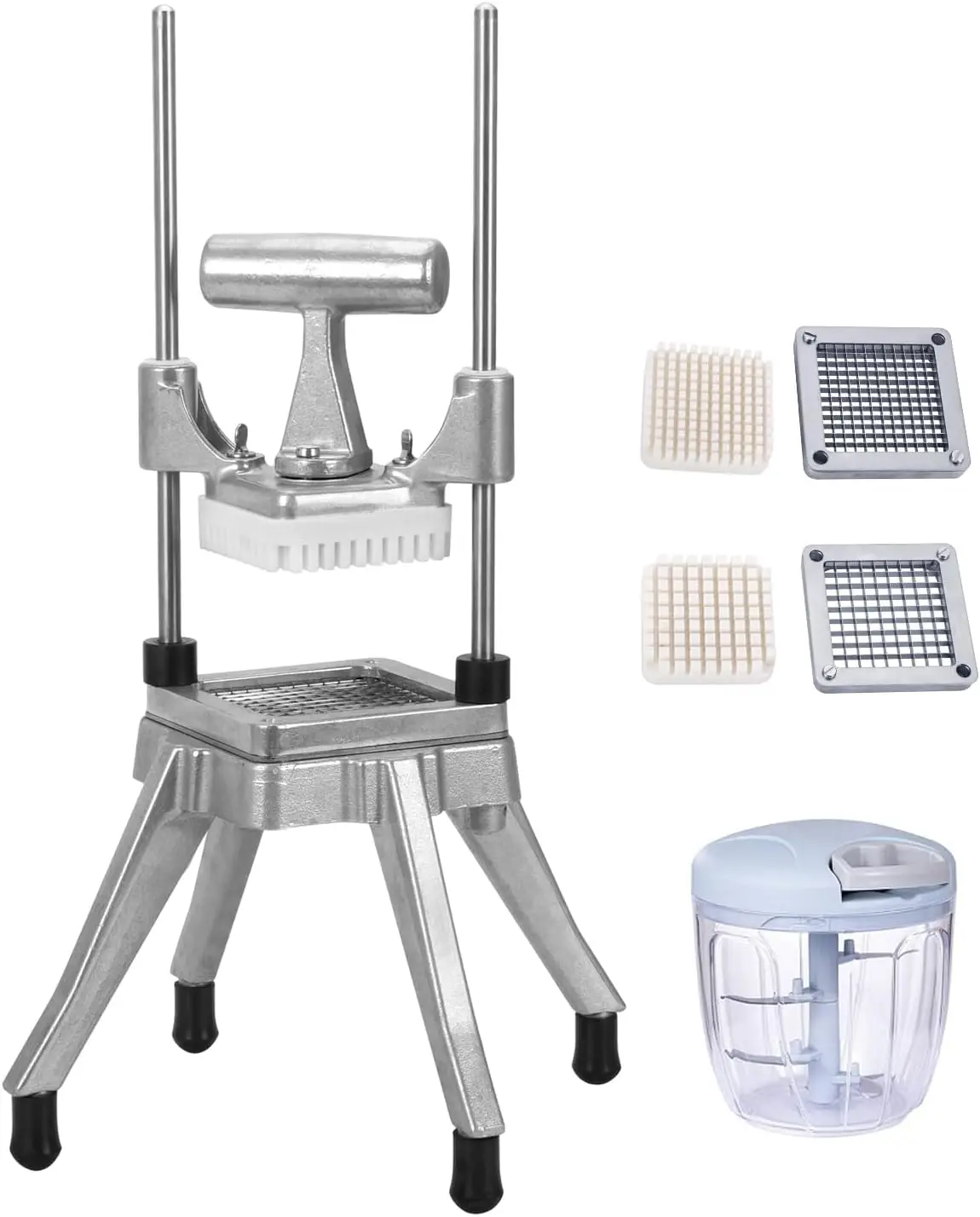 

Сверхмощная ручная нарезка для еды с лезвиями из нержавеющей стали 1/4 дюйма и 3/8 дюйма для овощей, фруктов