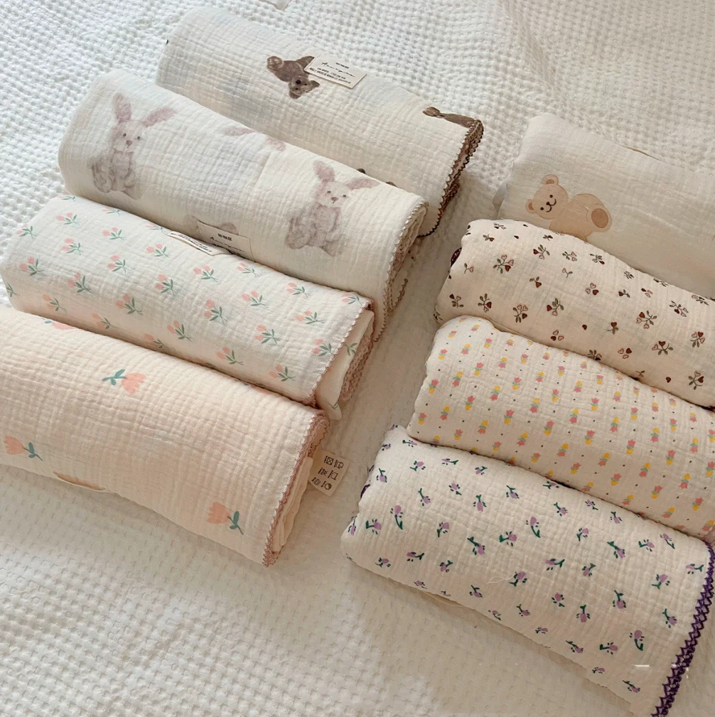 

Муслиновые пеленальные одеяла для новорожденных, летнее детское одеяло, хлопковая пеленка для младенцев, приемное одеяло для кроватки, коляска, предмет