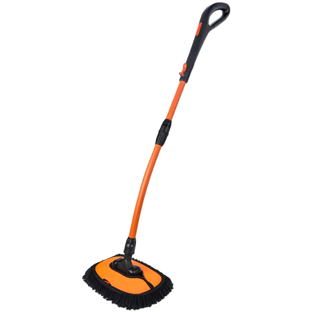 Extendable Aluminum Handle Car Washing Brush with Anti Slip Grip and Bendable Chenille Head for Vehicle Exterior Cleaning