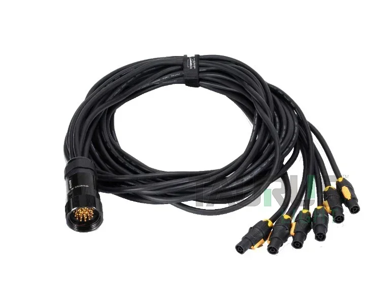 Can be customized electrical breakout 19Pin socapex to powercon cable with cable tie，Authentic guarantee