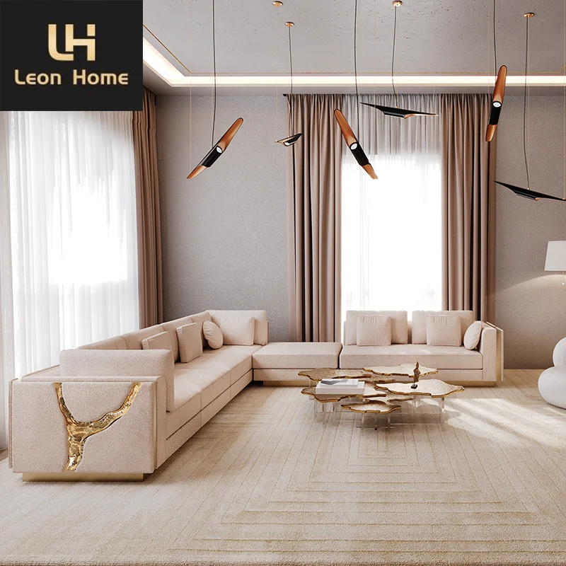 Manufacturer Customized Luxury Sofa Living Room  Hot Sale Italian Combination Furniture Living Room Sofa