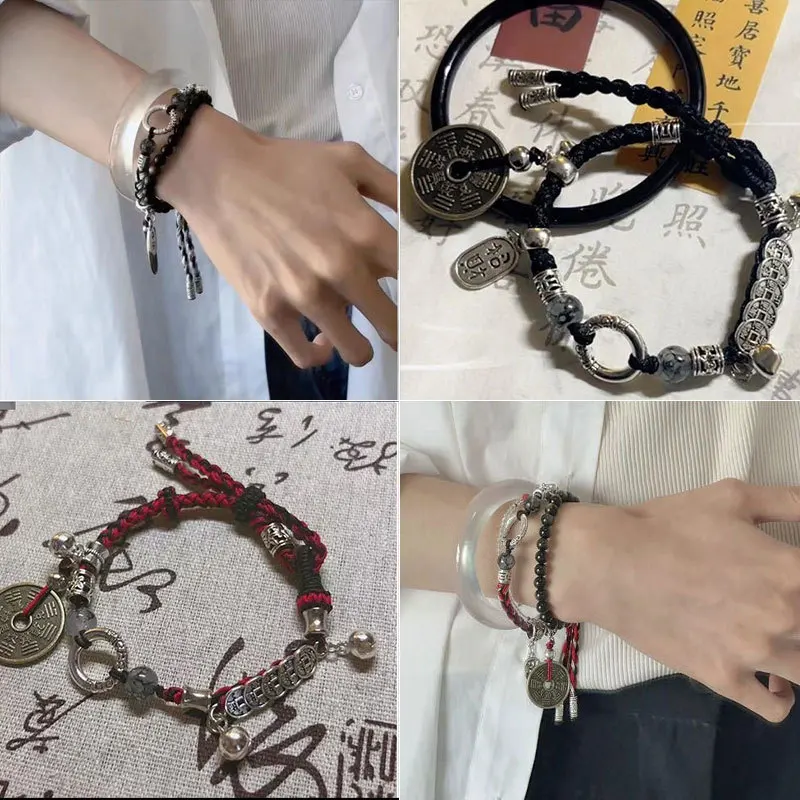 

New mountain ghost spend money hand rope hand woven bracelet Chinese style China-Chic hand jewelry Wangcai couple
