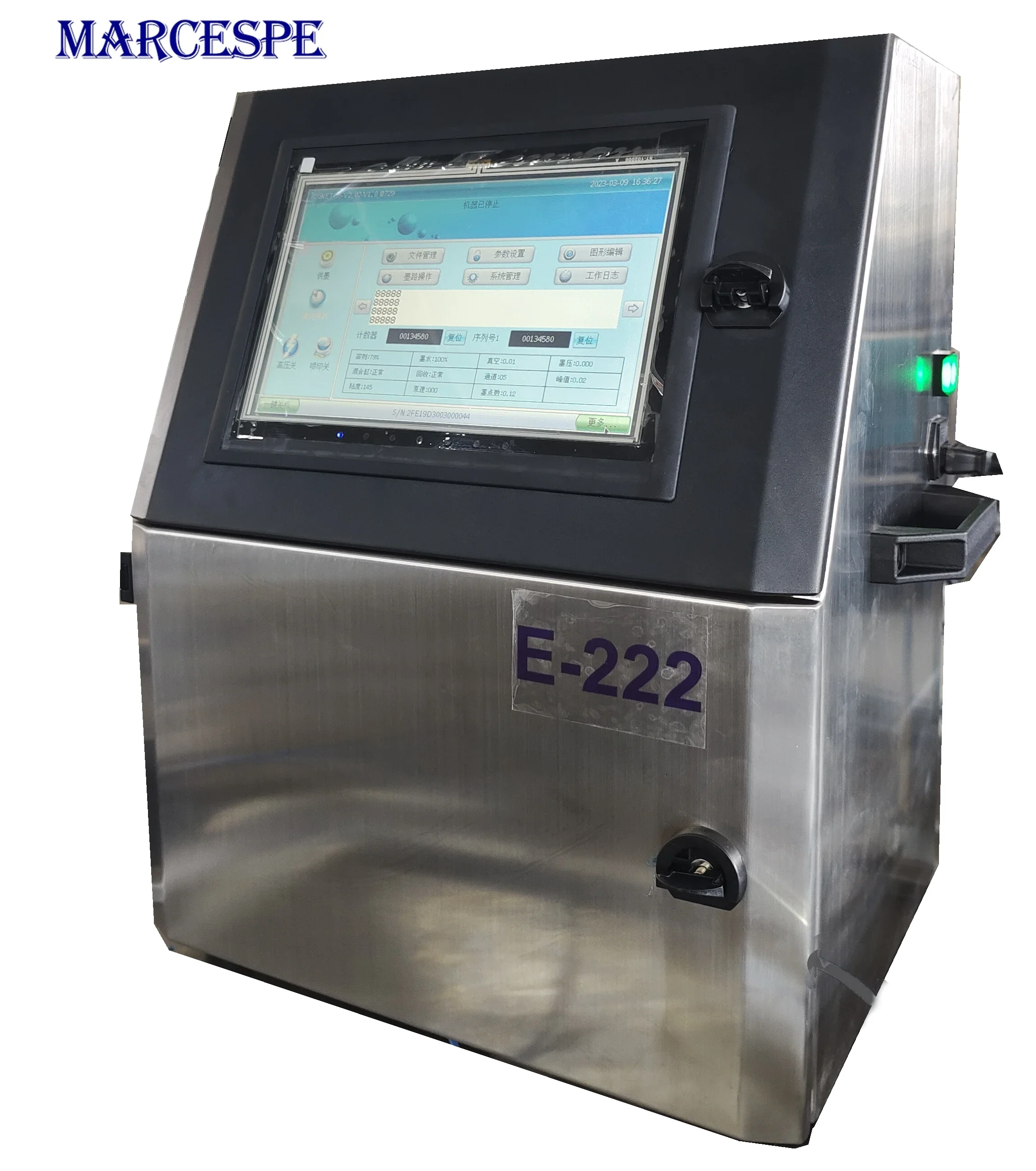 Beijing Marcespe E-222 Cij printer small character continuous inkjet  Standard inkjet printer Customized OEM standard