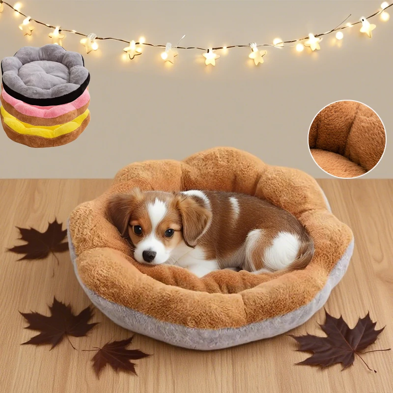 

2026 New Soft Warm Dog Bed Winter Pet Nest Pet Accessiories Thicken Cat Dog Habitats Washable Removable Dog House 강아지 Sofá Cama