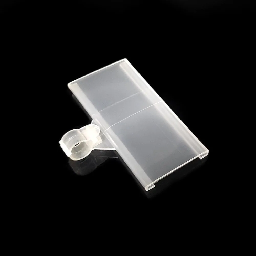 10Pcs Portable Plastic Price Tag Holder Translucent Hanging Label Holder Snapon Lockon Price Display Card Wire Shelf