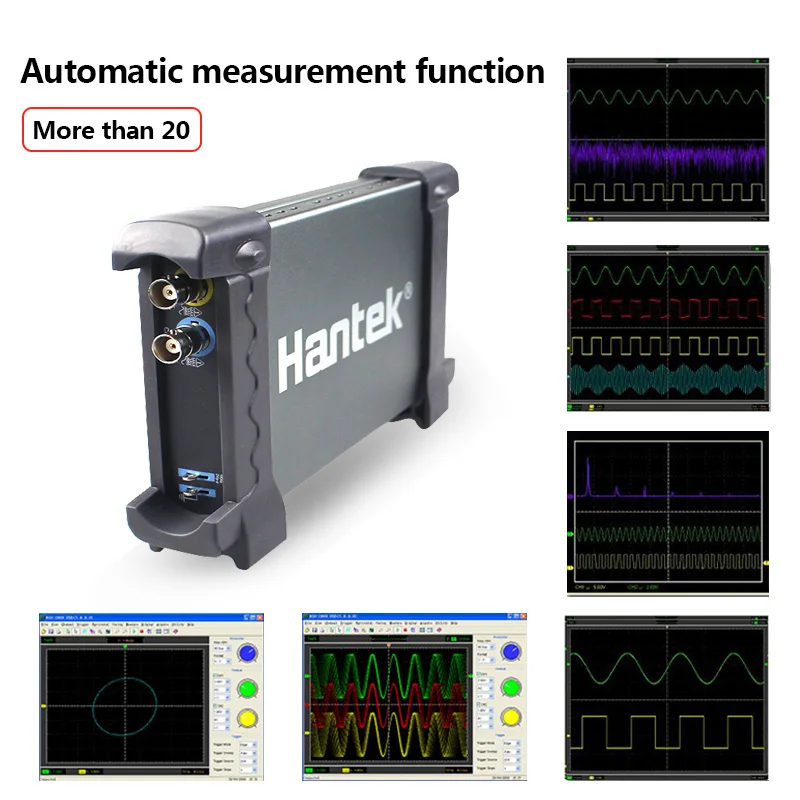 Hantek 6022BE Laptop PC USB Digital Storage Virtual Oscilloscope 2 Channels 20Mhz Handheld Portable Osciloscopio