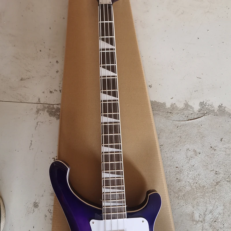 Purple Rickenbacker 4 string bass guitar, a variety of colors to choose from, support color customization