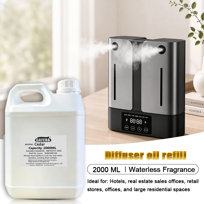 GAFERA Luxury Hotel Essential Oil, Suitable for All Waterless aroma Diffusers, Long-Lasting Commercial Fragrance Refill—2000ml