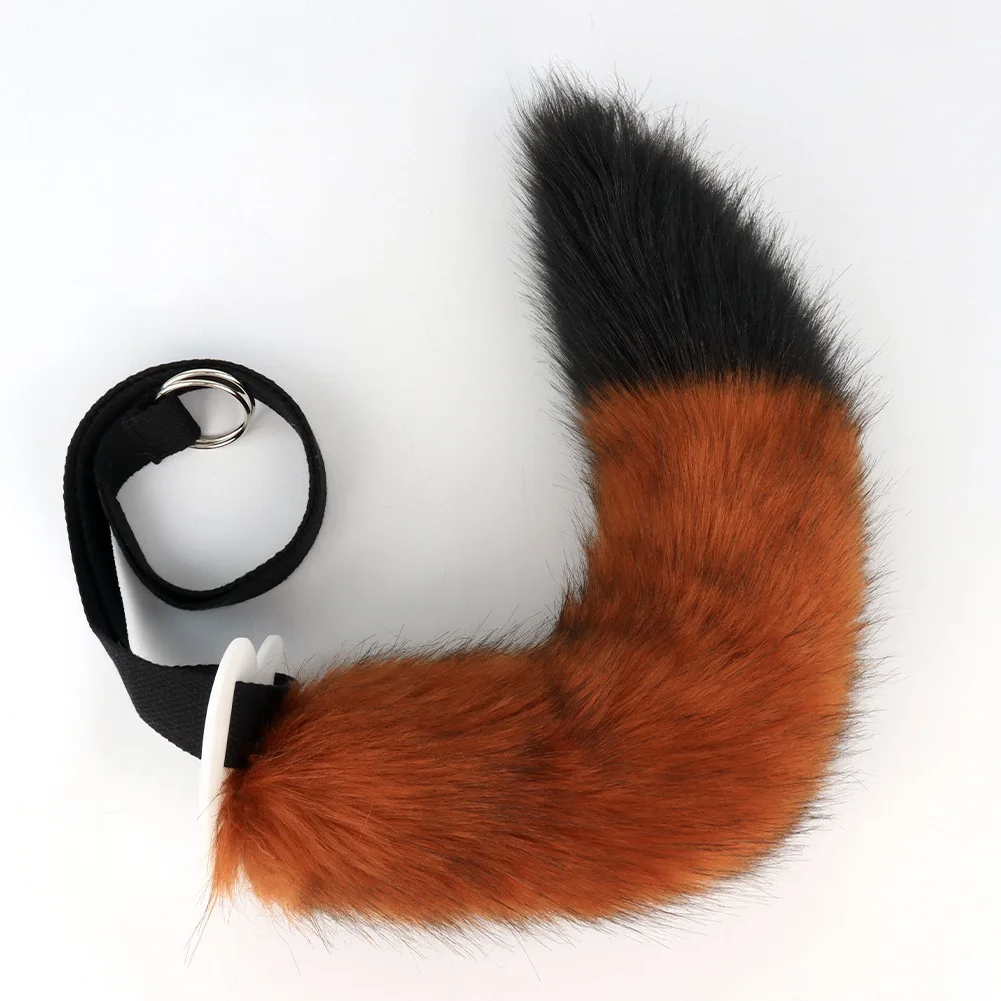 Anime pelúcia besta halloween raposa gato cauda lobo cauda cosplay acessórios de festa desempenho vestir-se adereços