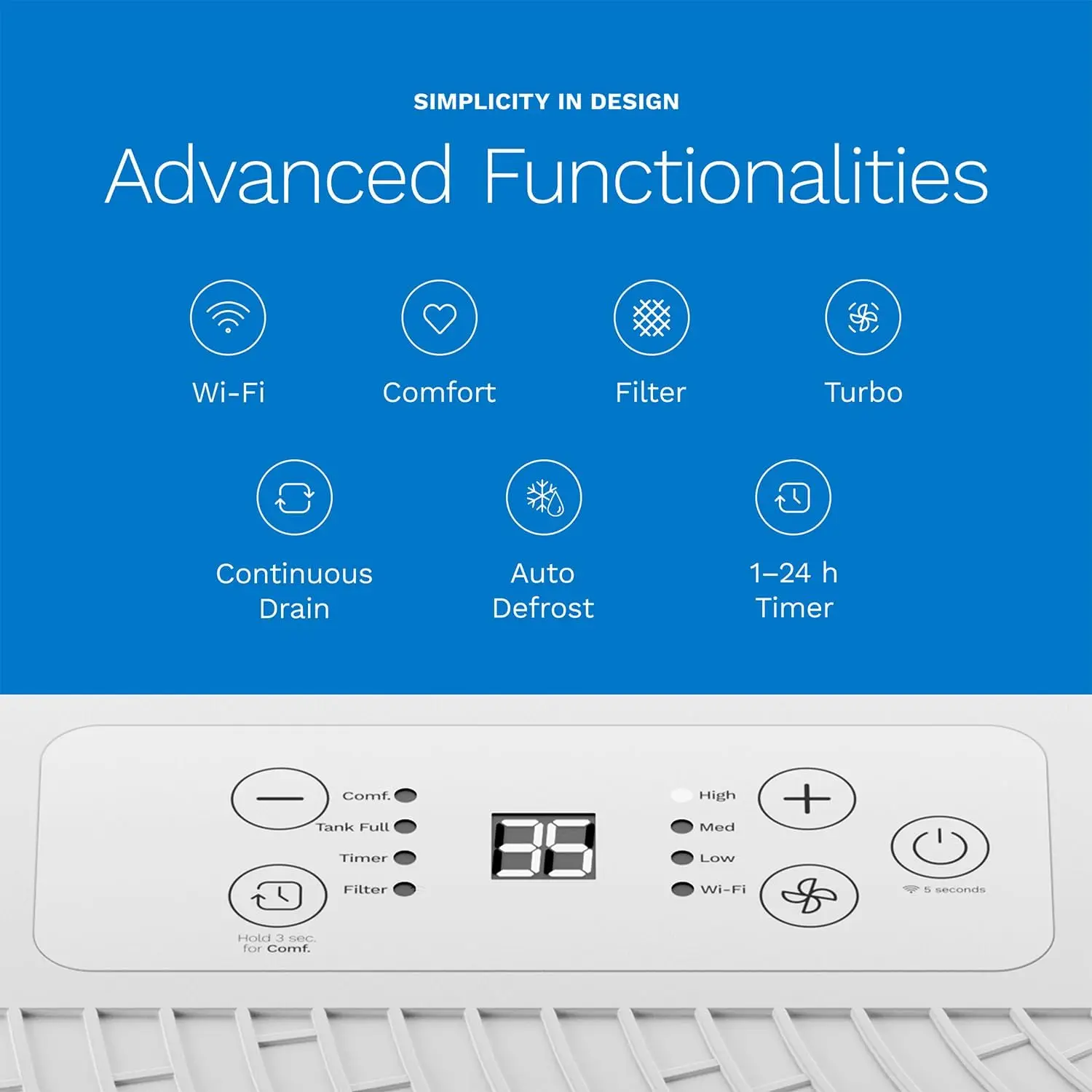 2,400 Sq. Ft Dehumidifier – Bathroom & Large Rooms – Powerful Humidity Control, Quiet & Portable with Auto Shut-Off