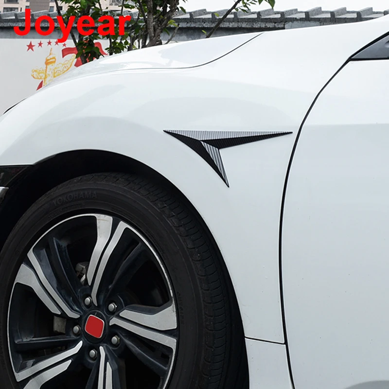 

For Honda Civic 10th 2016-2020 Shark Fin Decorative Fender Flanks Car Sticker Door Body Side Air Intake Air Outlet Accessories