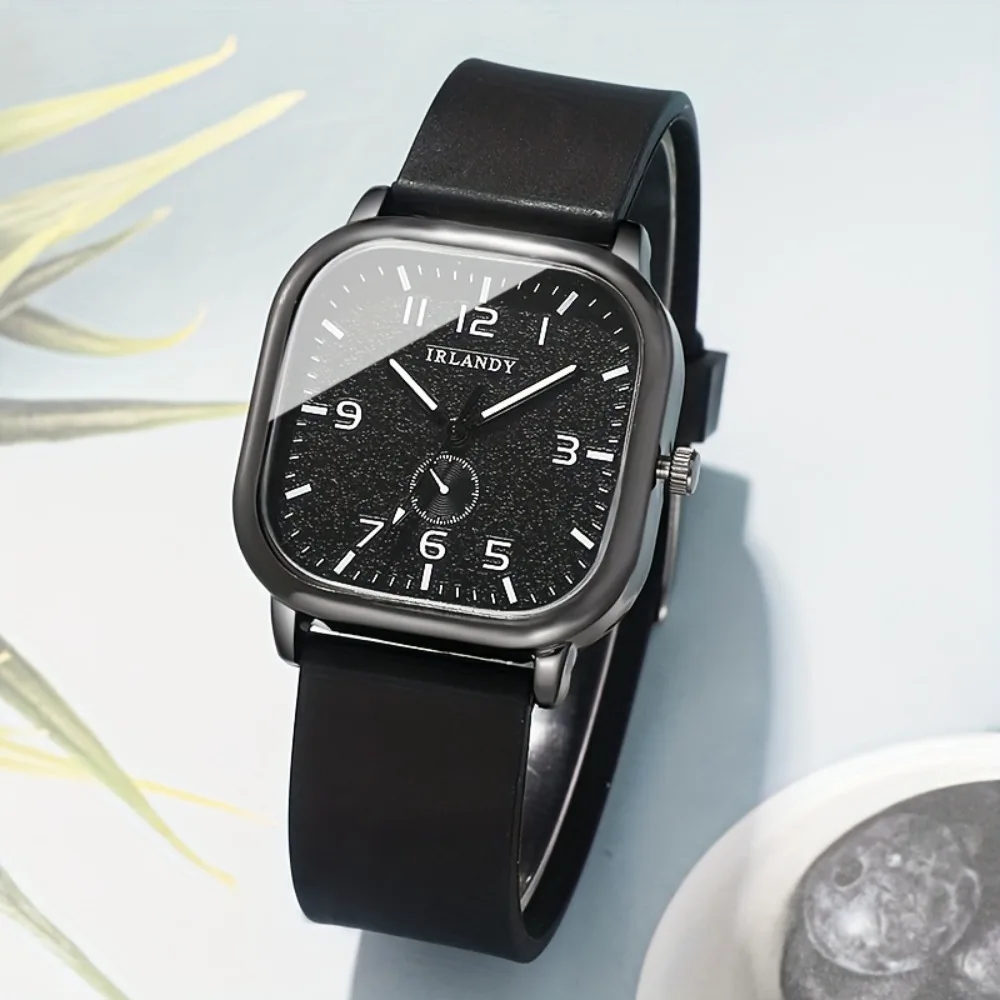Square Quartz Watch for Women - Digital Dial, Silicone Band, Alloy Case, Perfect Gift for Mom & Friends