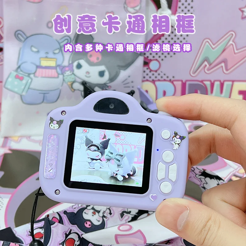 Cartoon Cute Kuromi Children's Camera Anime Hello Kitty Pochacco Photo Printing High Definition Video DV Student Birthday Gift