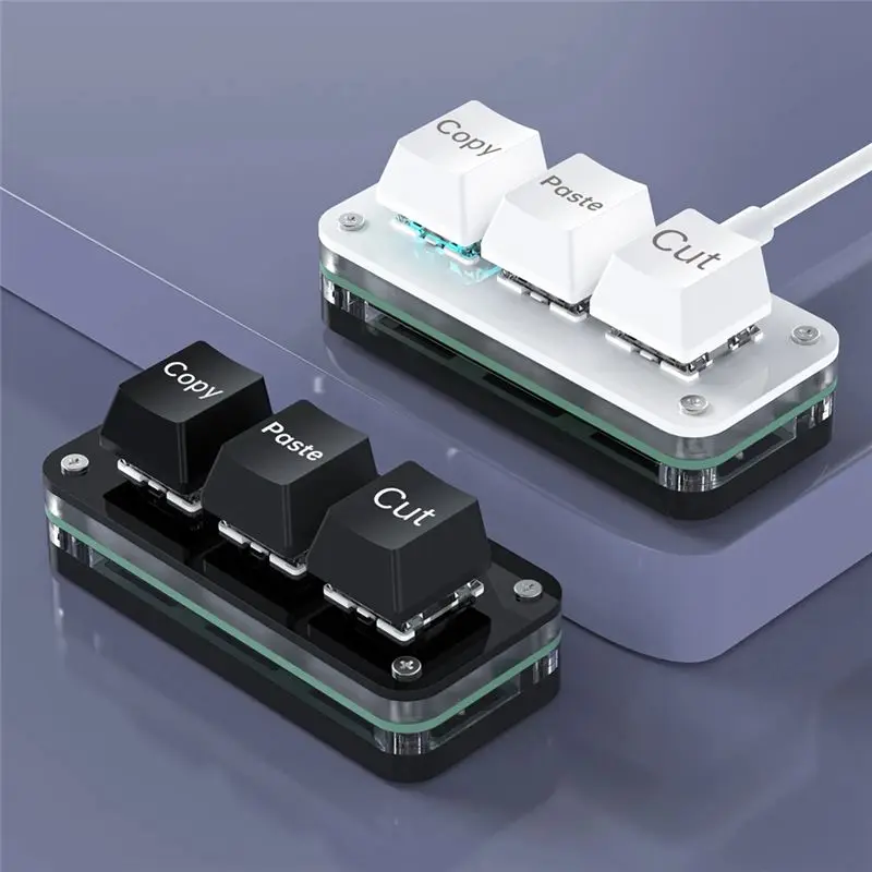 3 Keys Macro Programming Mini Keyboard For Photoshop Gaming Hotswap Programming Keypad Copy Paste Macropad