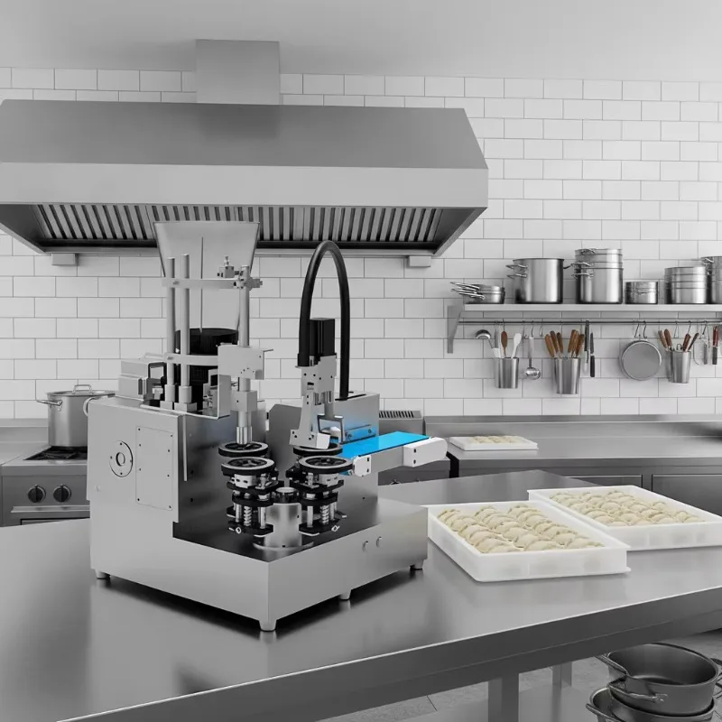 Customized Restaurant Home Use Desktop Stainless Steel Automatic Motor 20 Pcs/Min Dumpling Making Machine