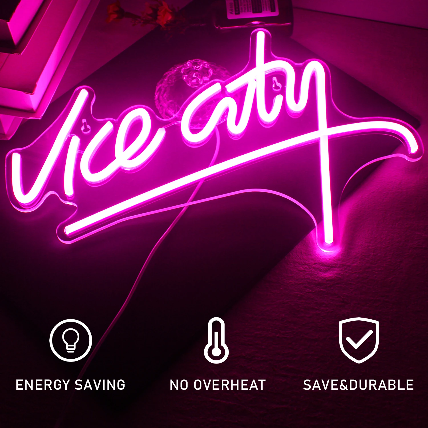 Vice City Noen Led Sign GTA Art Wall Decor Game Room Decoration For Home Bedroom Gaming Zone Party Bar Club Item USB Lamp Signs