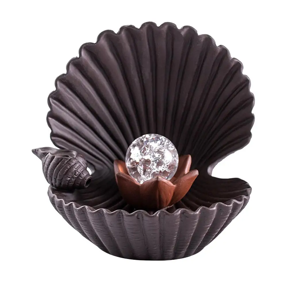 

Portable Purple Clay Aromatherapy Furnace Compact Bedroom Study Office Sauna Desktop Incense Burner LED Censer Decor