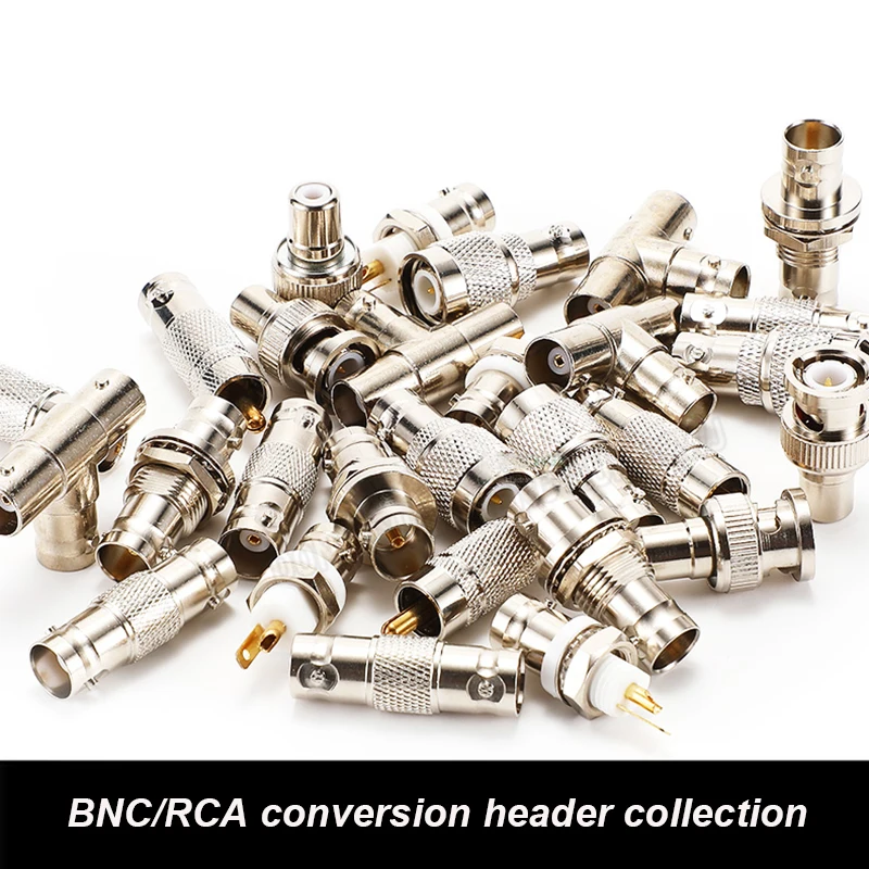 1 PCS BNC Conversion Head RCA Transfer 3 Double Pass Installation Panel Coaxial Cable Extension AV Camera Monitoring Connector