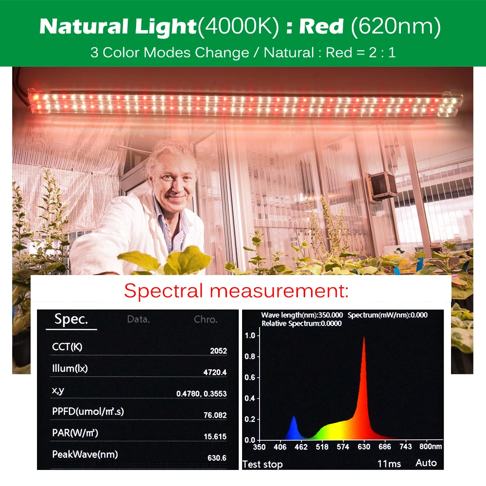 Imagem -03 - Diodo Emissor de Luz Cresce a Luz 5v Usb Espectro Completo Led Crescer Barra para o Cultivo Alta Eficiência Luminosa para Mudas Estufa Crescer Tenda