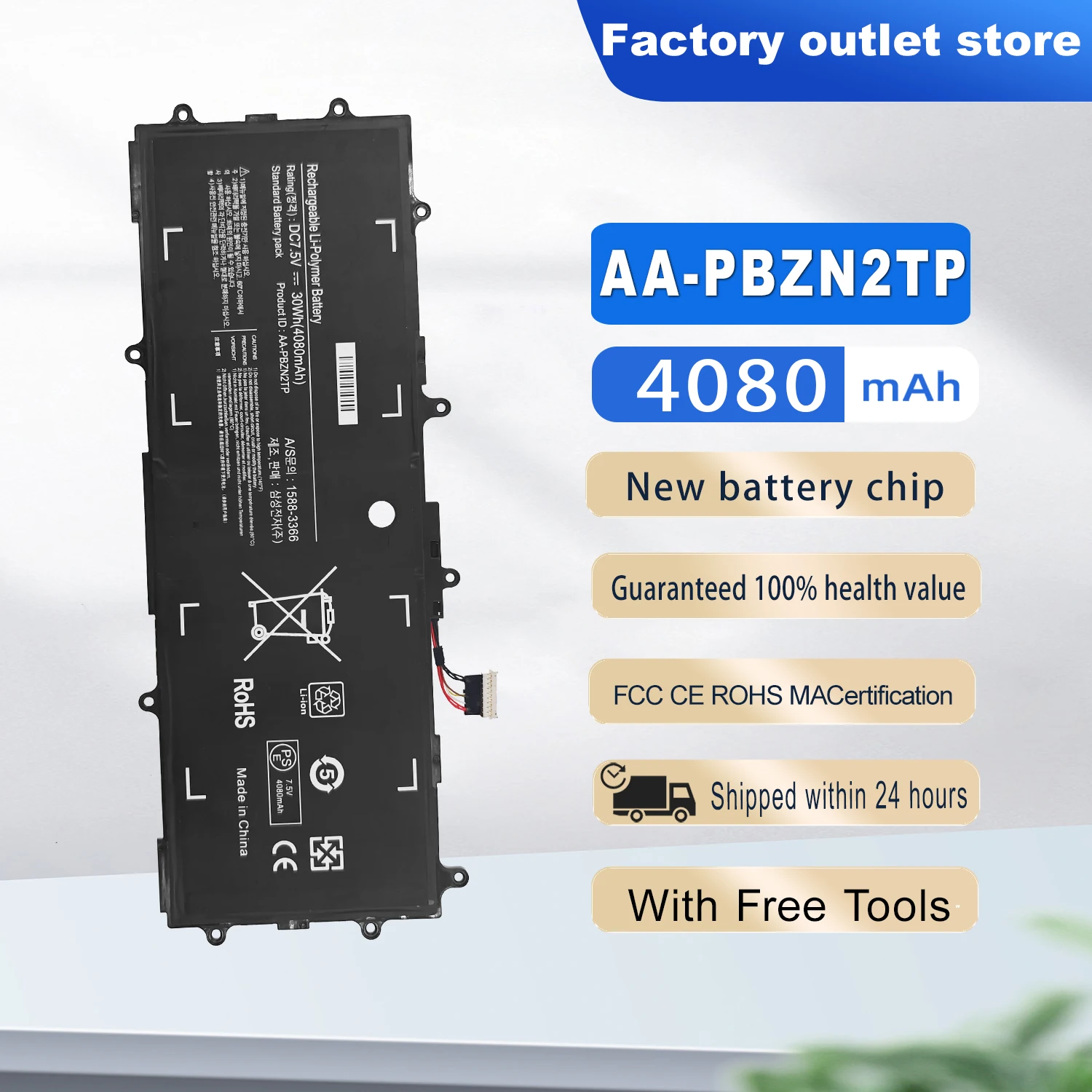 AA-PBZN2TP Laptop Battery For Samsung Galaxy Book Flex Ion Pro Series NP905S3K 910S3K 905S3G 910S3G 910S3L NP910S3L 905S3L 7.5V