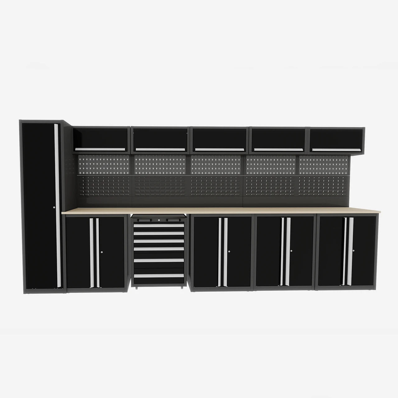 Industrial Tool Cabinet with Drawers Heavy Duty Steel Garage Storage Unit Professional Mechanic Workshop Repair Cabinet Pro