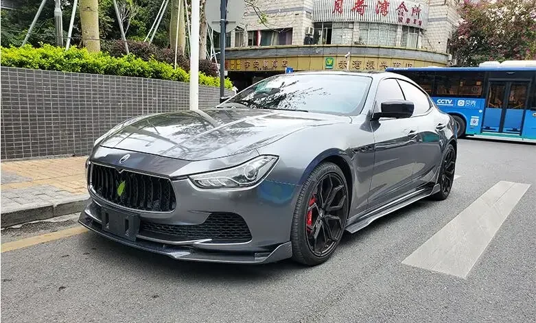 

For Maserati Ghibli Body Kit 2014 2015 2016 2017 Real Carbon Fiber Car Bumper Front Lip Rear Diffuser Trunk Spoiler Side Skirt