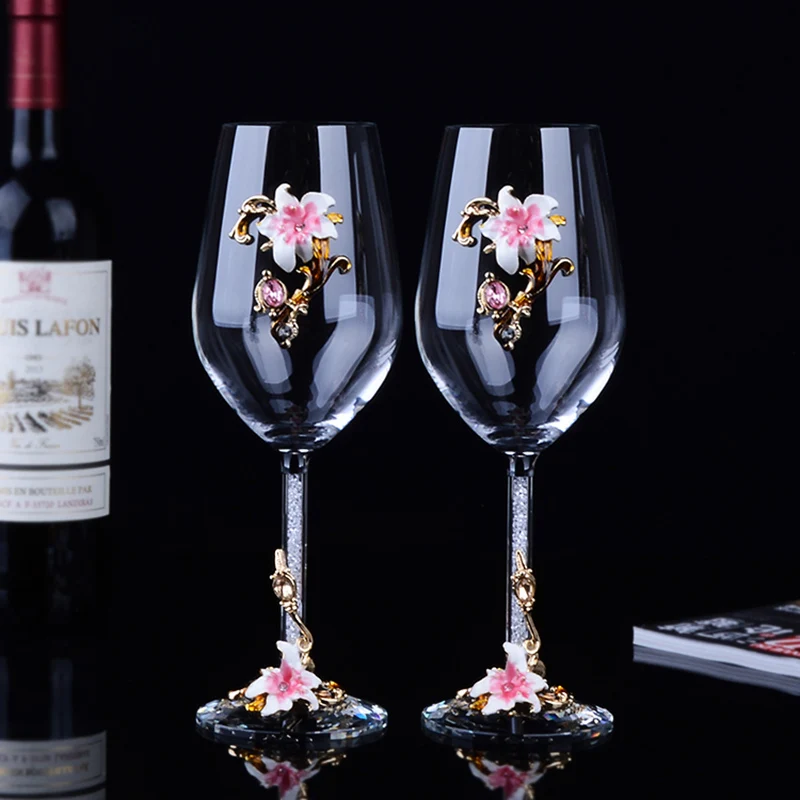 

Christmas Box Wine Glass Goblet Flower Red Wine Creative Cocktail Glass Wedding Crystal Kieliszek Do Wina Home Garden Copa