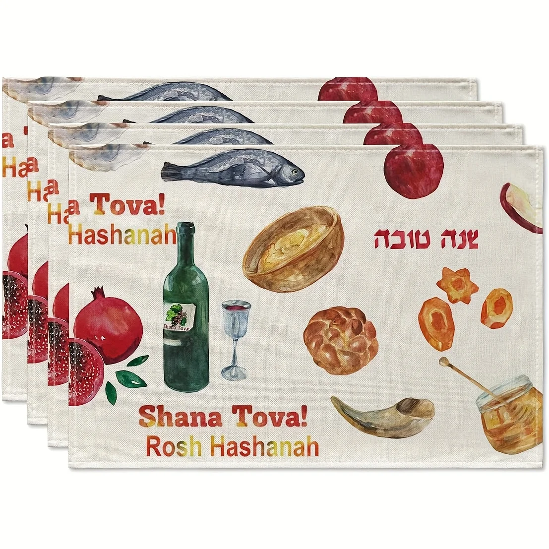 Retro Plaid Xmas Tree Printed Placemats Table Decor Kitchen Dining Room Christmas Festive Party Family Night Supper Home Decor