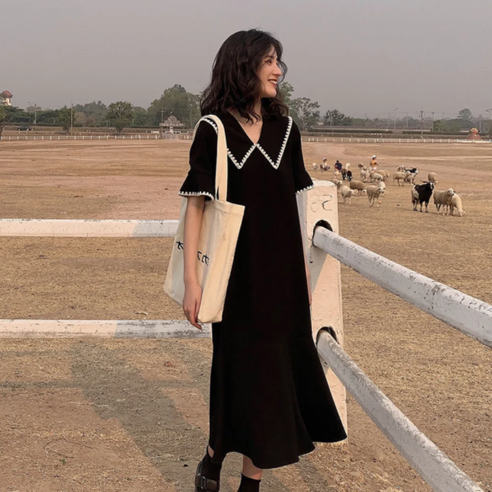 Robe droite de maternité d\'été, vêtements amples pour femmes enceintes