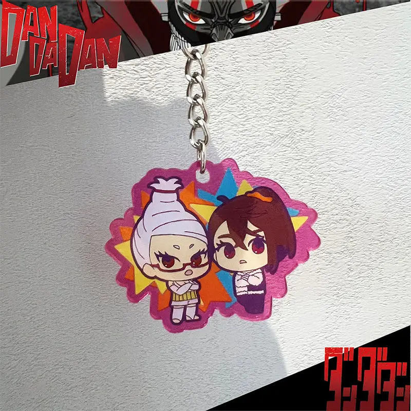 Anime Cartoon DAN DA DAN Acrylique Porte-clés, Pendentif Sac À Dos, Confrontal Ornements, Renforcement des Clés, Accessoires, Figure Décoration Cadeau