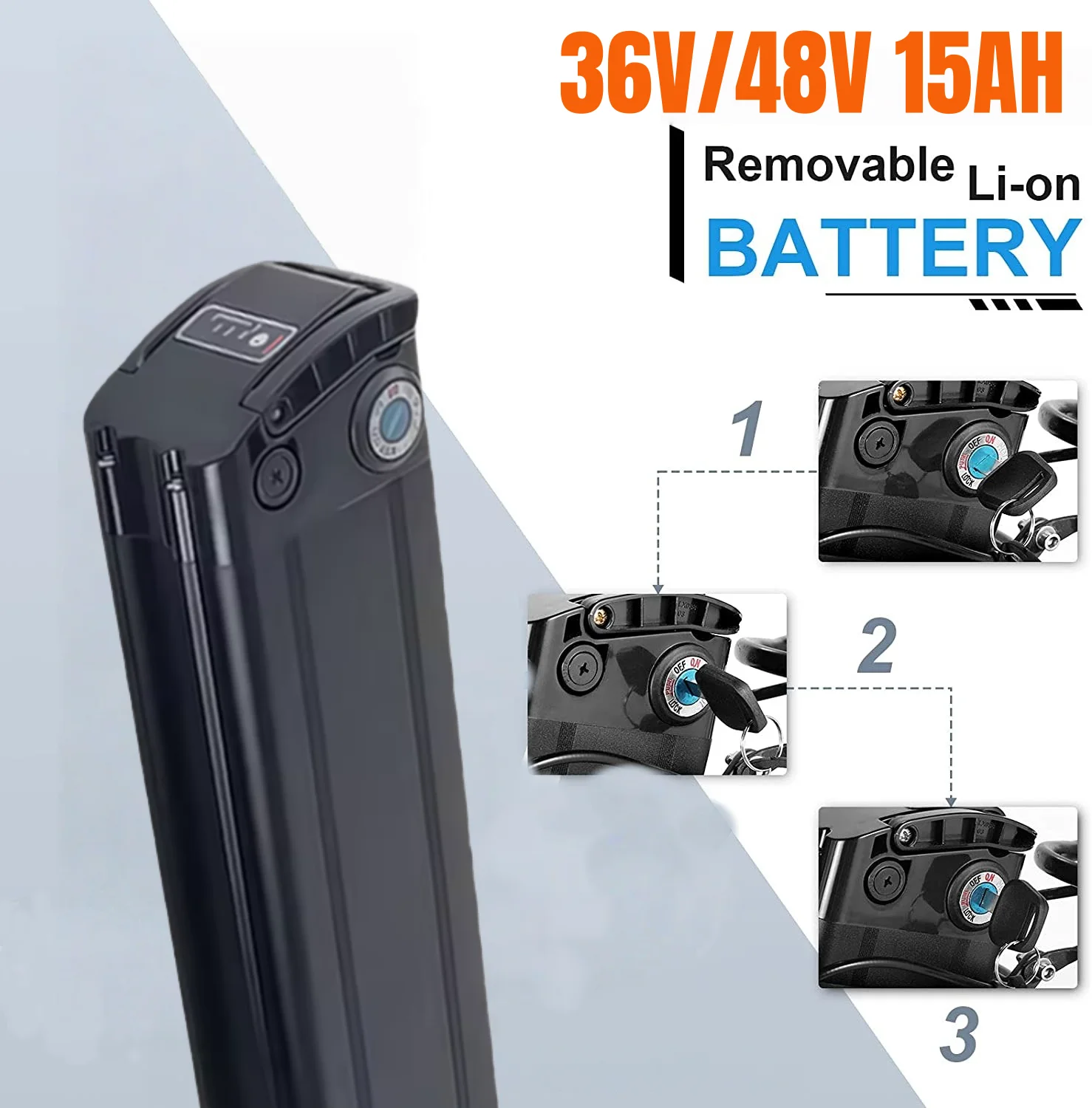 

High power Silverfish Lithium Ion battery 48V 20Ah 15Ah 250W 500W 750W 1000W 36V 20Ah 15Ah 18650 Battery Pack