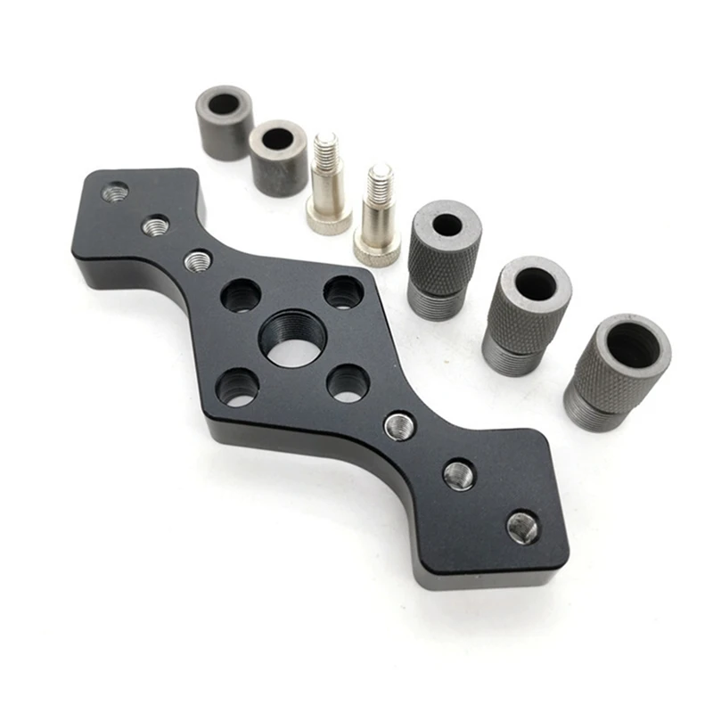 

1Set Diamond Straight Hole Locator Set Woodworking Vertical Locator Straight Hole Punching Locator Black&Silver