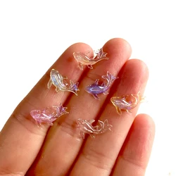 10/20pcs Mini Goldfish Pastel Pearl Translucent Miniatures, Kawaii Flatback Charms, DIY Craft Decoration, Random Mix Colors
