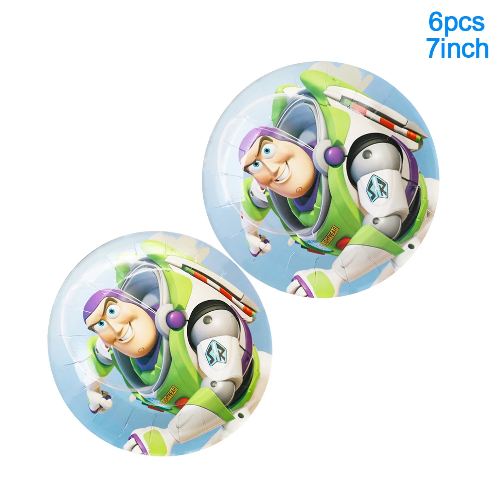 Disney Toy Story Baptism Boys Birthday Party Decorations Buzz Lightyear Paper Cups Plate Napkin Disposable Tableware Baby Shower