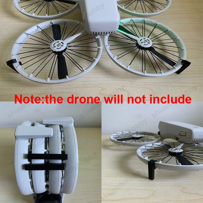 2 STUKS Hoogte Toenemend Frame voor DJI Flip Drone RC Vliegtuig Rack Achter Propeller Ring Bescherming Gemodificeerde Stand Accessoires