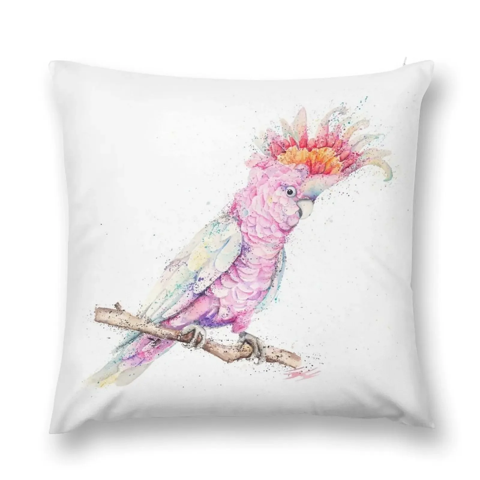 Gorgeous Gary - Major Mitchell the Pink Galah Throw Pillow Throw Pillow Cushions For Sofa Sofa Cushions Cover pillow