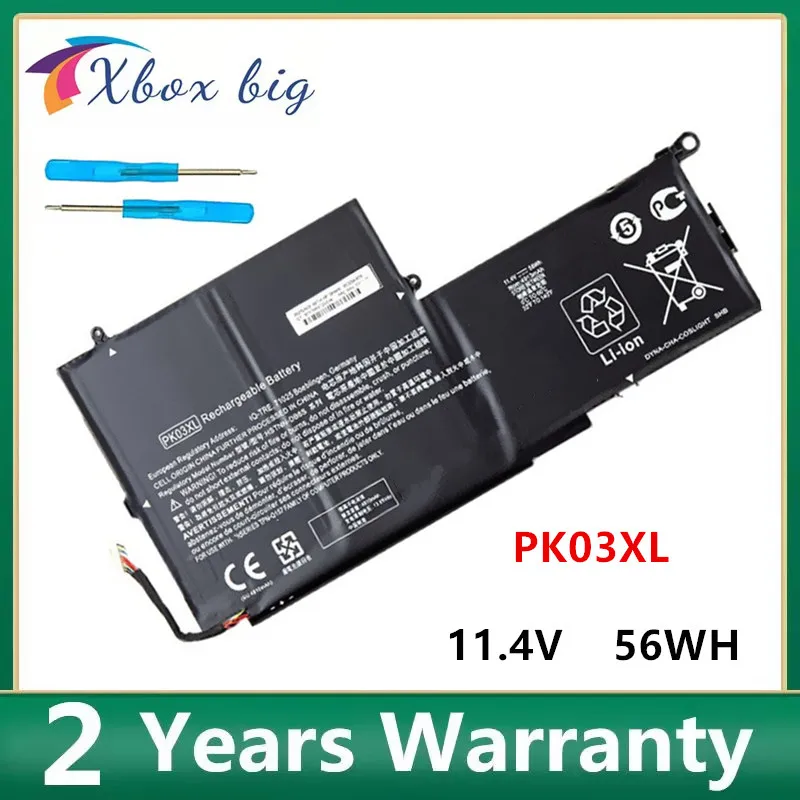 New PK03XL Laptop Battery for HP Spectre Pro X360 13 G1 Series M2Q55PA M4Z17PA HSTNN-DB6S 6789116-005 11.4V 56W